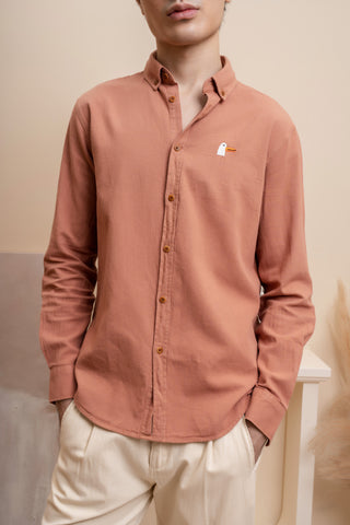 Olow Sienne Classico Goosy Shirt in Terracotta