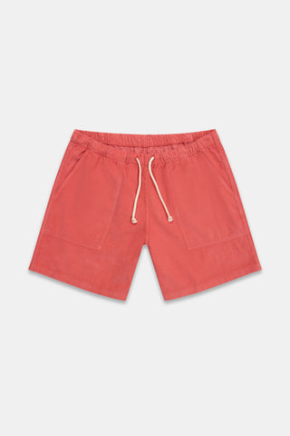 La Paz Formigal Baby Cord Beach Shorts in Spiced Coral