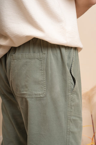 La Paz Lemos Baby Cord Beach Trousers in Green Bay