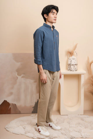 Olow Classico Goosy Shirt in Cobalt Blue