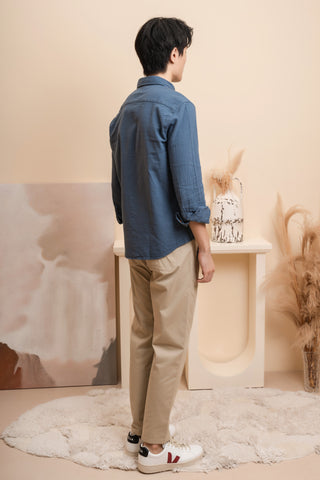 Olow Classico Goosy Shirt in Cobalt Blue