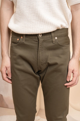 FOB Factory 5 Pocket Bedford Cord Trousers in Olive