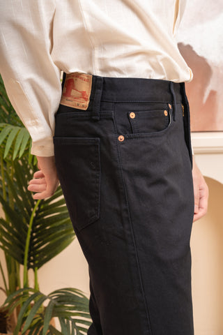 FOB Factory 5 Pocket Bedford Cord Trousers in Navy