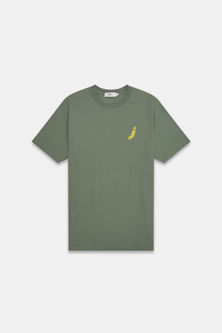 Olow Banana Chill Embroidered Tee in Green
