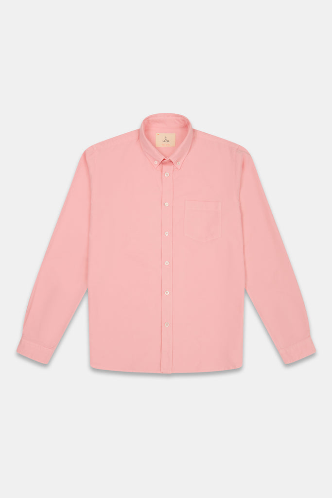 La Paz Branco Long Sleeve Oxford Shirt in Himalayan Salt