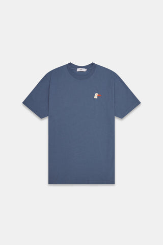 Olow Goosy Embroidered Tee in Cobalt