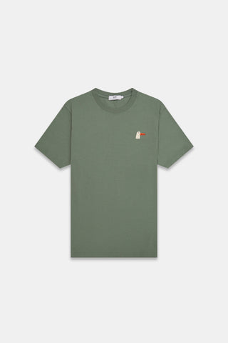 Olow Goosy Embroidered Tee in Green