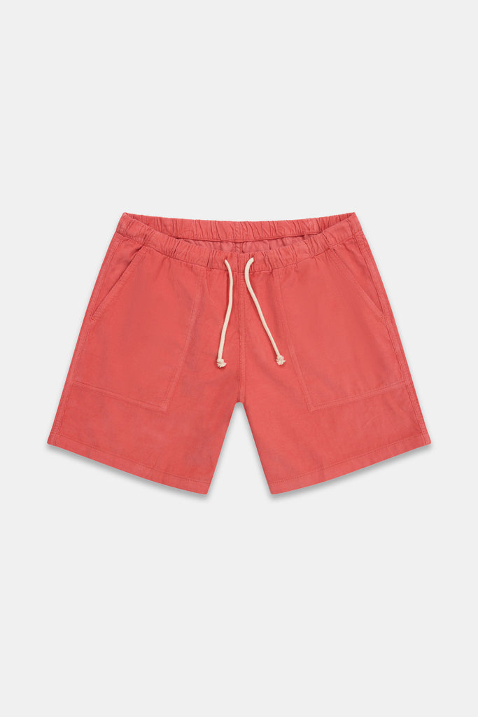 La Paz Formigal Baby Cord Beach Shorts in Spiced Coral