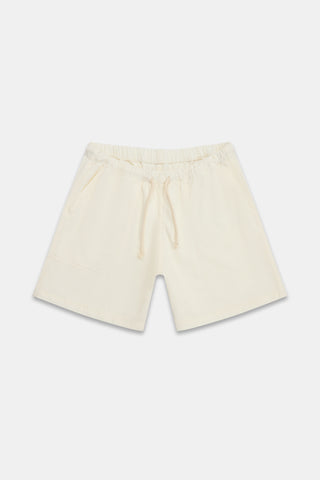 La Paz Formigal Baby Cord Beach Shorts in Off White