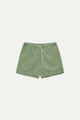 La Paz Formigal Baby Cord Beach Shorts in Green Bay