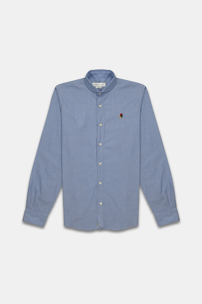 Edmmond Studios Special Duck Round Collar Shirt - Light Blue