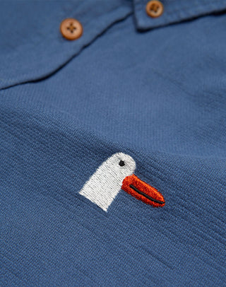 Olow Classico Goosy Shirt in Cobalt Blue