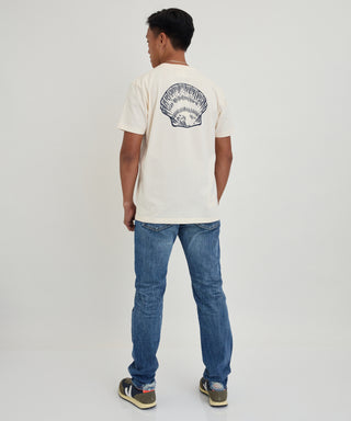 Edwin Japan Regular Tapered Denim - Mid Washed - Indigo - Ripped