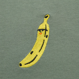 Olow Banana Chill Embroidered Tee in Green